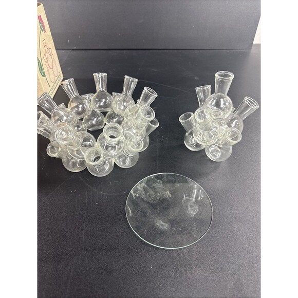 VTG “The Original” Floral Seven And Floral Design Glass Flower Arrangement Vases - Picture 2 of 15